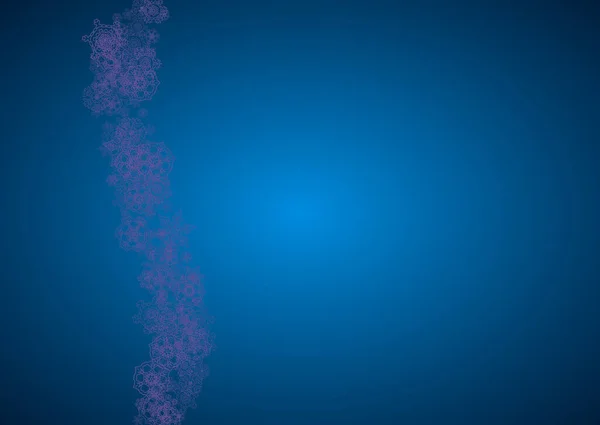 Vente Cadre Neige Avec Flocons Neige Ultraviolets Frontière Hiver Pour — Image vectorielle