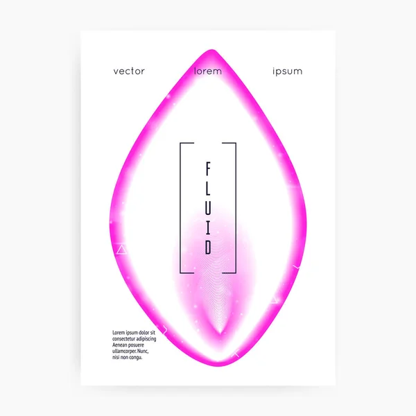 Fluido Dinamico Design Trasparente Sfondo Futuristico Ologramma Strati Trasparente Poster — Vettoriale Stock