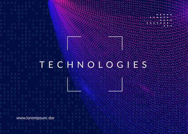 Antecedenti Tecnologia Visualizzazione Intelligenza Artificiale Apprendimento Profondo Calcolo Quantistico Modello — Vettoriale Stock