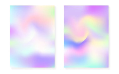 Holografik gradyan ile Pearlescent arkaplan. Hologram kapağı