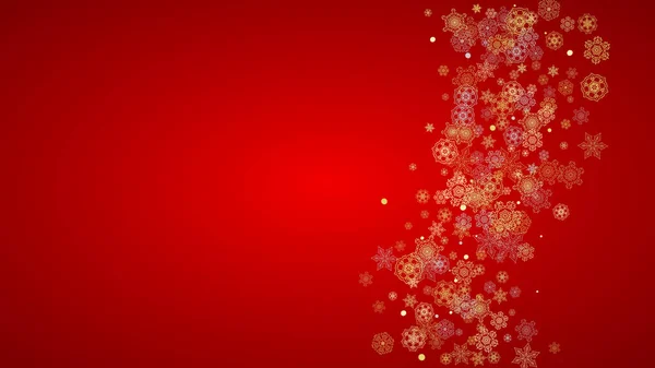 Noël et Nouvel An flocons de neige — Image vectorielle