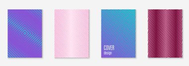 Çizgi geometrik ögesi olan bir şablon olarak tasarım dergisi kapağı.