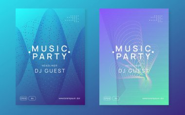 Neon Trance parti broşürü. Elektro dans müziği. Elektronik ses.