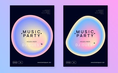 Yaz müziği için afiş ve broşür.