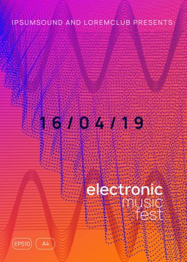 Neon Club broşürü. Elektro dans müziği. Trance parti DJ 'i. Elektronik