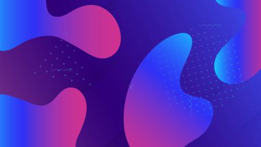 Soyut Düzen. Düz İniş Sayfası. Mor Canlı Poster. Teknikler