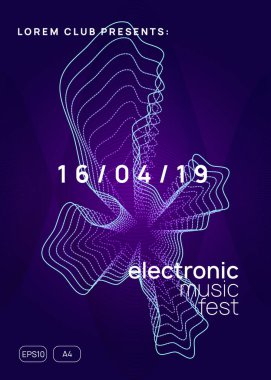 Neon Club broşürü. Elektro dans müziği. Trance parti DJ 'i. Elektronik