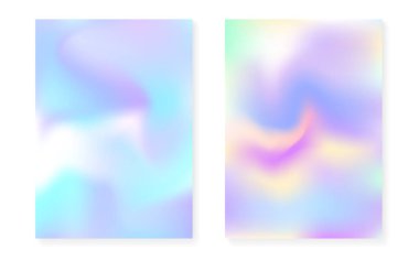 Holografik gradyan ile Pearlescent arkaplan. Hologram kapağı