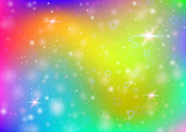 Gökkuşağı ağlı tek boynuzlu at arkaplanı.