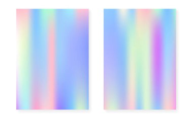 Holografik gradyan ile Pearlescent arkaplan. Hologram kapağı