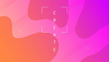 Soyut arkaplan. Asgari Element. Pembe Memphis Posteri. 3d La