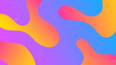 Sıvı kapağı. Canlı Element. Art Landing Page. Dalgalı Yaratıcı Br