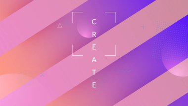 Neon Flyer. Gökkuşağı Koruması. Blue Vibrant Poster. Dalga Geometrik S