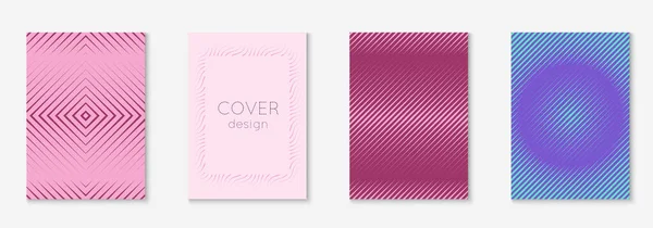 Design Magazin Cover als Vorlage mit Linie geometrisches Element. — Stockvektor
