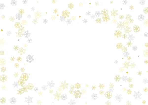 Noël et Nouvel An flocons de neige — Image vectorielle