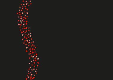 Pembe kalpli sevgililer günü arkaplanı. 14 Şubat günü. Sevgililer Günü için vektör konfetisi. Grunge el çizimi dokusu.