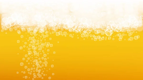 オクトーバーフェストの背景。ビール泡だ。クラフトラガースプラッシュ. — ストックベクタ