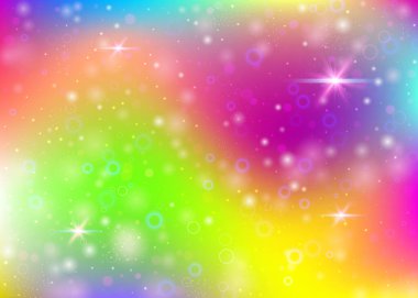 Gökkuşağı ağlı tek boynuzlu at arkaplanı.