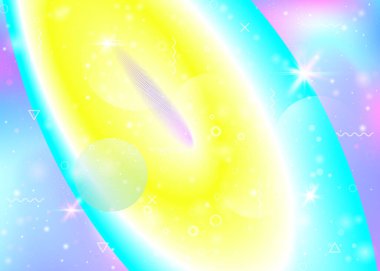 Gökkuşağı arka planında canlı gradyanlar. Holografik dinamik grip