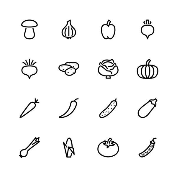 Conjunto de iconos vegetales — Vector de stock