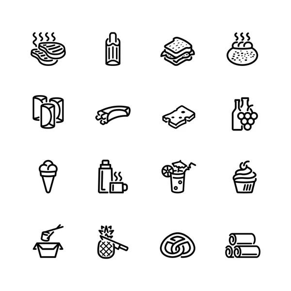 Food icon set — Stock Vector
