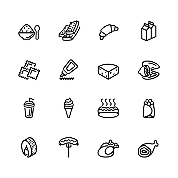 Conjunto de iconos de alimentos — Vector de stock