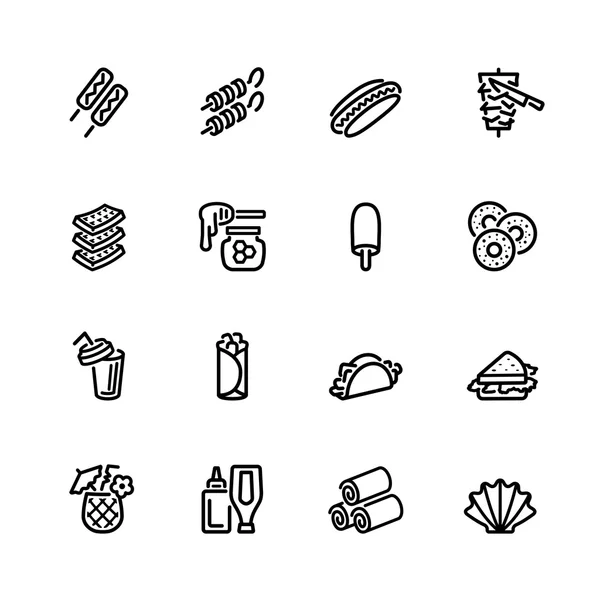 Voedsel pictogram set — Stockvector