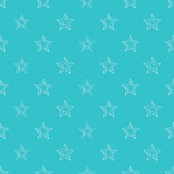 Fond vectoriel sans couture avec des étoiles décoratives. Une empreinte. Conception de tissu, papier peint . — Image vectorielle