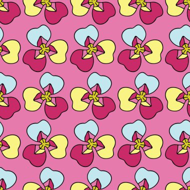 Seamless vector background with decorative clover. Print. Cloth design, wallpaper.