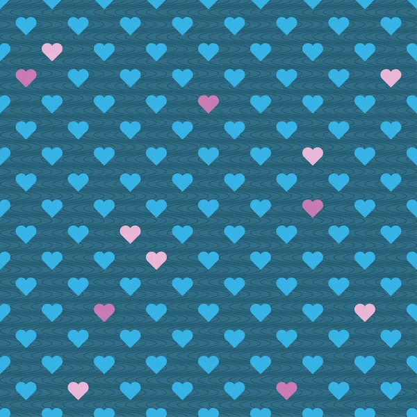 Fondo de vector sin costuras con corazones decorativos. Impresión. Diseño de tela, papel pintado . — Archivo Imágenes Vectoriales