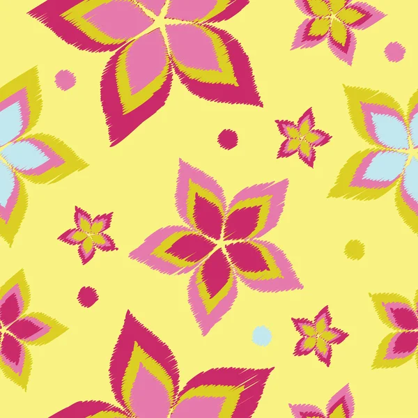 Naadloze vector achtergrond met decoratieve bloemen. Afdrukken. Doek ontwerp, behang. — Stockvector