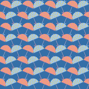 Seamless vector background with decorative umbrellas. Print. Cloth design, wallpaper.