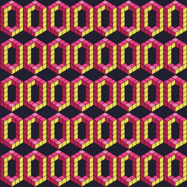 Sorunsuz 3d renkli arka plan ile küpleri. Yazdırın. Kumaş tasarımı, duvar kağıdı.