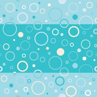 Daireler ve polka noktalar ile dikişsiz vektör dekoratif arka plan
