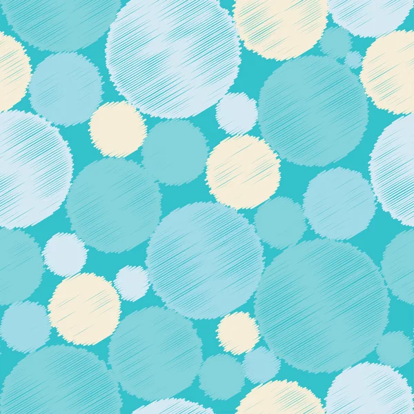 Seamless vector decorative background with circles and polka dots. Print. Cloth design, wallpaper. — Stock Vector