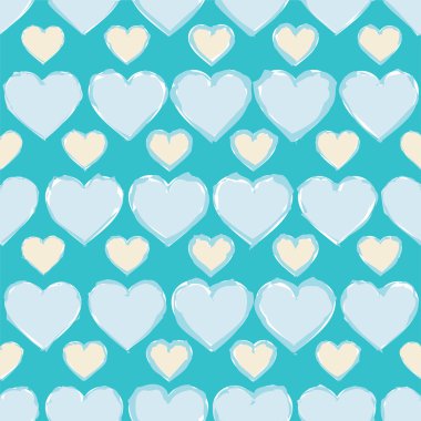 Sorunsuz vektör dekoratif arka plan yürekleri. Yazdırın. Yinelenen arka plan. Kumaş tasarımı, duvar kağıdı.