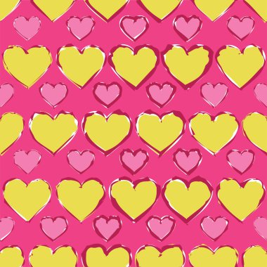 Sorunsuz vektör dekoratif arka plan yürekleri. Yazdırın. Yinelenen arka plan. Kumaş tasarımı, duvar kağıdı.