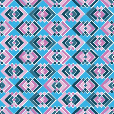 Soyut geometrik şekiller ile sorunsuz vektör arka plan. Yazdırın. Kumaş tasarımı, duvar kağıdı.