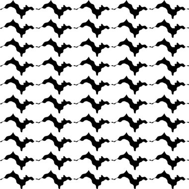 Kesintisiz beyaz siyah vektör arka plan ile soyut geometrik şekiller. Yazdırın. Kumaş tasarımı, duvar kağıdı.