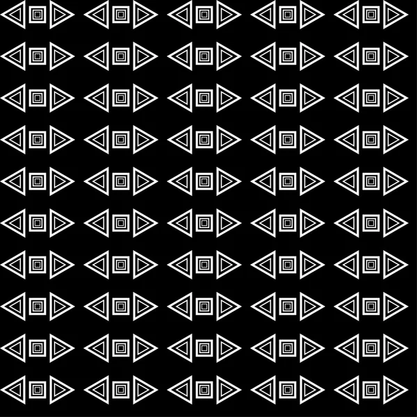 Fond vectoriel noir et blanc sans couture avec des formes géométriques abstraites. Une empreinte. Conception de tissu, papier peint . — Image vectorielle