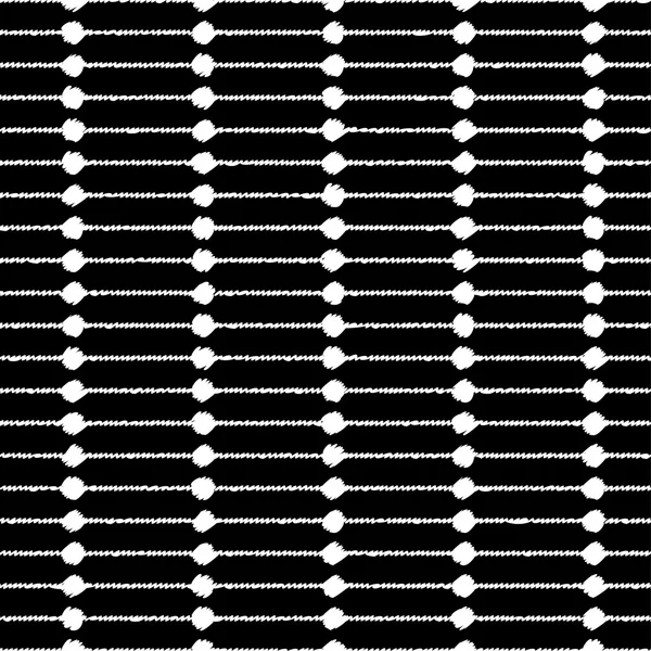 Nahtloser schwarz-weißer Vektorhintergrund mit abstrakten geometrischen Formen. Druck. Stoffdesign, Tapete. — Stockvektor