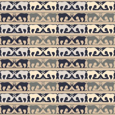 Keçi ile sorunsuz dekoratif vektör arka plan. Yazdırın. Kumaş tasarımı, duvar kağıdı.