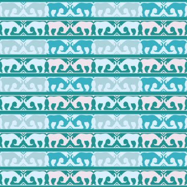 Keçi ile sorunsuz dekoratif vektör arka plan. Yazdırın. Kumaş tasarımı, duvar kağıdı.