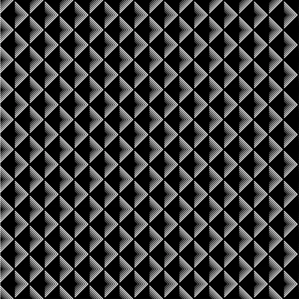Nahtloser schwarz-weißer Vektorhintergrund mit abstrakten geometrischen Formen. Druck. Stoffdesign, Tapete. — Stockvektor