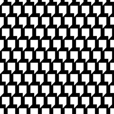 Kesintisiz beyaz siyah vektör arka plan ile soyut geometrik şekiller. Yazdırın. Kumaş tasarımı, duvar kağıdı.