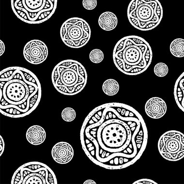 Etnik boho kusursuz desen. Yazdır. arka plan tekrarlanıyor. Kumaş tasarımı, duvar kağıdı.