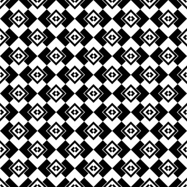 Kesintisiz beyaz siyah vektör arka plan ile soyut geometrik şekiller. Yazdırın. Kumaş tasarımı, duvar kağıdı.