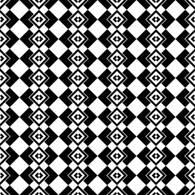 Kesintisiz beyaz siyah vektör arka plan ile soyut geometrik şekiller. Yazdırın. Kumaş tasarımı, duvar kağıdı.