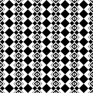 Seamless black and white vector background with abstract geometric shapes. Print. Cloth design, wallpaper. clipart