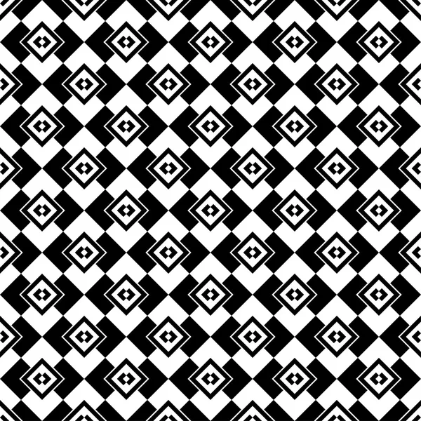 Seamless black and white vector background with abstract geometric shapes. Print. Cloth design, wallpaper. — Stock Vector